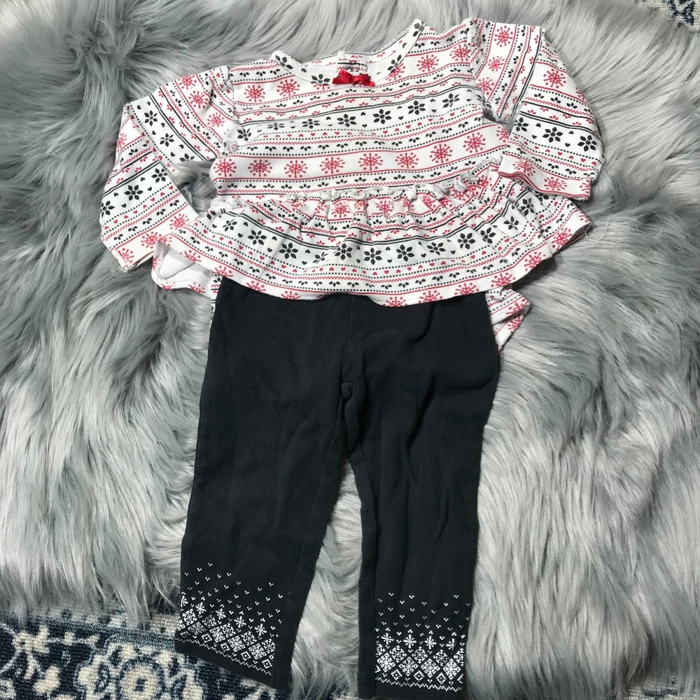 Carter's 12M long sleeved winter themed outfit